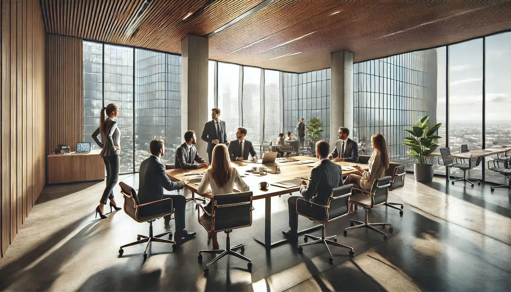 Discussion in a meeting room